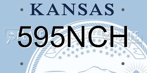 595NCH Kansas License Plate