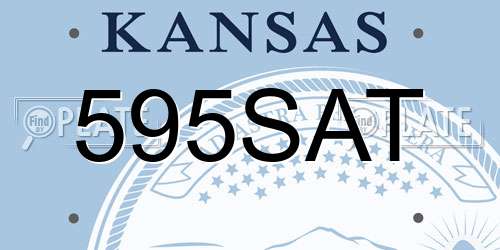 595SAT Kansas License Plate
