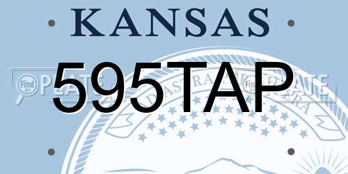 595TAP Kansas License Plate
