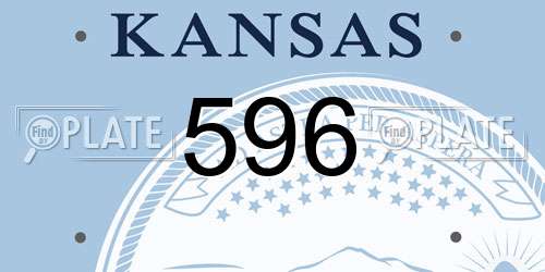 596 Kansas License Plate