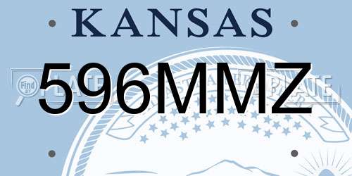 596MMZ Kansas License Plate