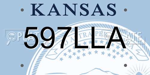 597LLA Kansas License Plate