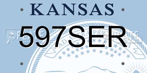 597SER Kansas License Plate