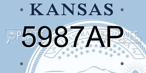 5987AP Kansas License Plate