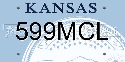 599MCL Kansas License Plate