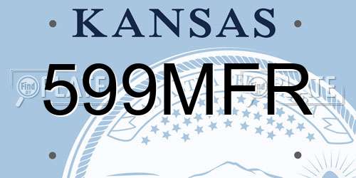 599MFR Kansas License Plate