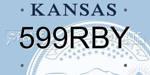 599RBY Kansas License Plate