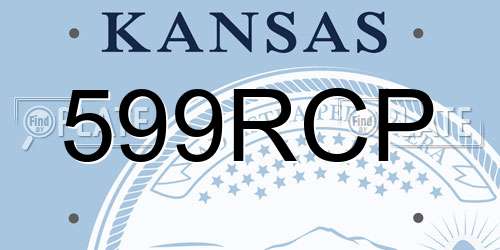 599RCP Kansas License Plate