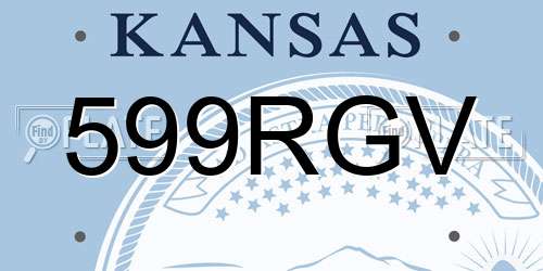 599RGV Kansas License Plate