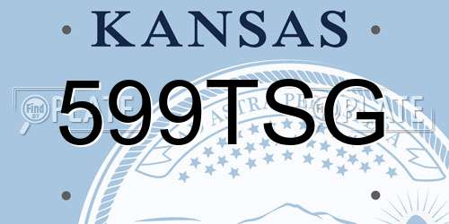 599TSG Kansas License Plate