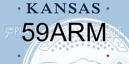 59ARM Kansas License Plate