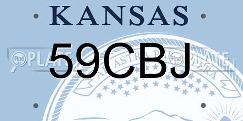 59CBJ Kansas License Plate