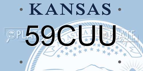 59CUU Kansas License Plate