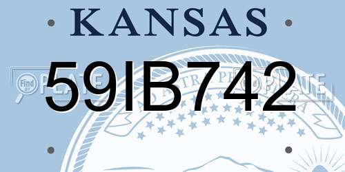 59IB742 Kansas License Plate