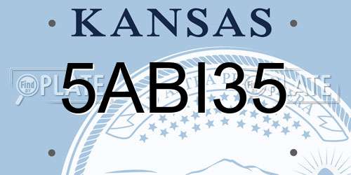 5ABI35 Kansas License Plate