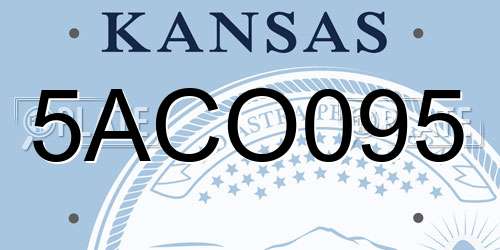 5ACO095 Kansas License Plate