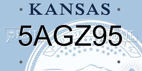 5AGZ95 Kansas License Plate