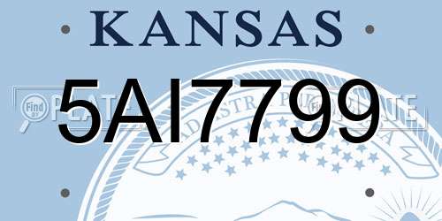 5AI7799 Kansas License Plate