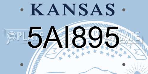 5AI895 Kansas License Plate