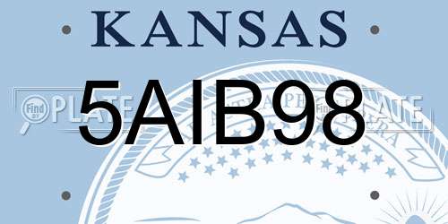 5AIB98 Kansas License Plate