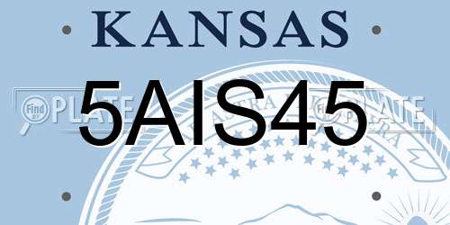 5AIS45 Kansas License Plate