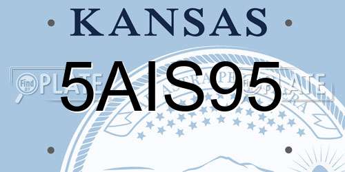 5AIS95 Kansas License Plate