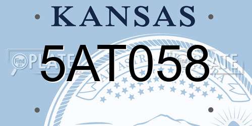 5AT058 Kansas License Plate