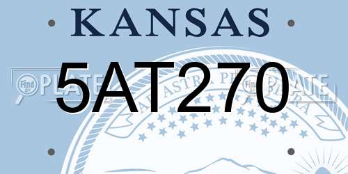 5AT270 Kansas License Plate