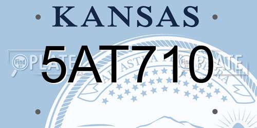5AT710 Kansas License Plate