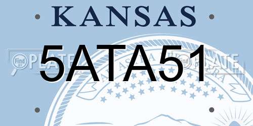 5ATA51 Kansas License Plate