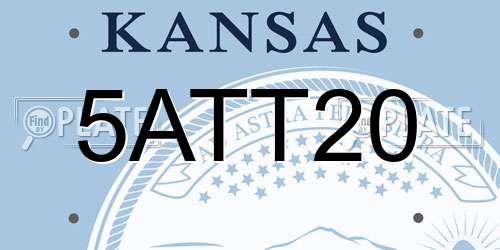 5ATT20 Kansas License Plate