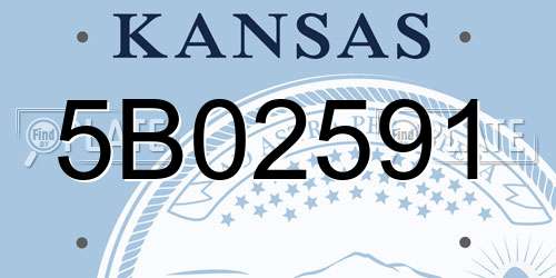 5B02591 Kansas License Plate
