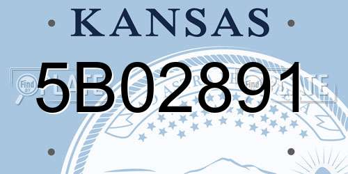 5B02891 Kansas License Plate
