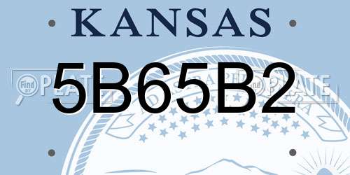 5B65B2 Kansas License Plate