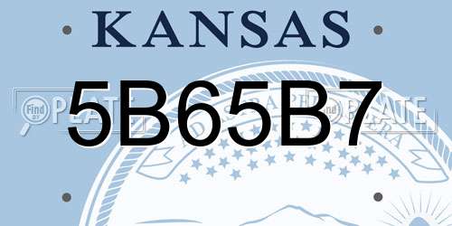 5B65B7 Kansas License Plate