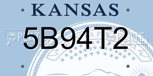 5B94T2 Kansas License Plate