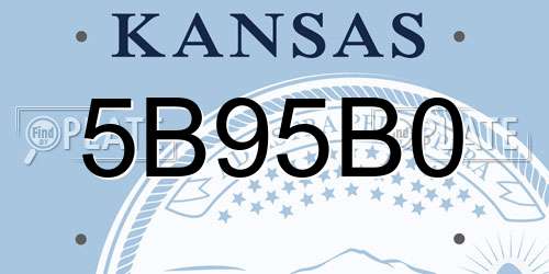 5B95B0 Kansas License Plate