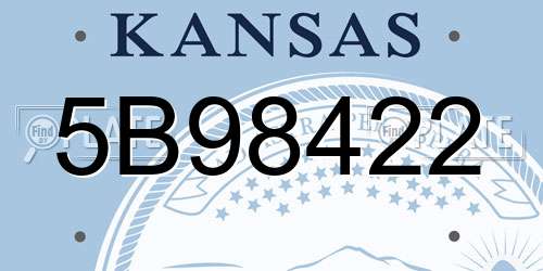 5B98422 Kansas License Plate
