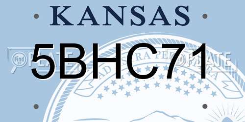 5BHC71 Kansas License Plate