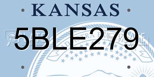 5BLE279 Kansas License Plate