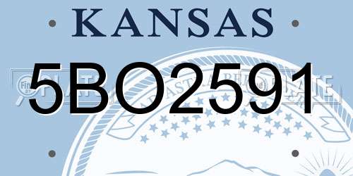 5BO2591 Kansas License Plate
