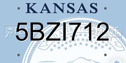 5BZI712 Kansas License Plate