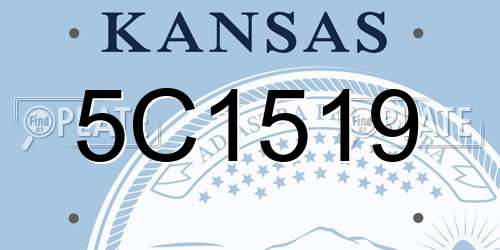 5C1519 Kansas License Plate