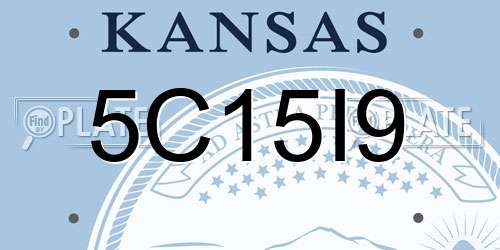 5C15I9 Kansas License Plate