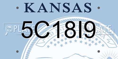 5C18I9 Kansas License Plate