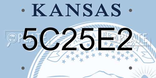 5C25E2 Kansas License Plate