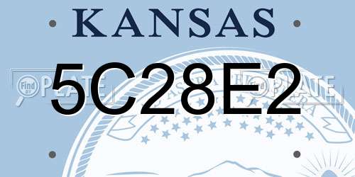5C28E2 Kansas License Plate