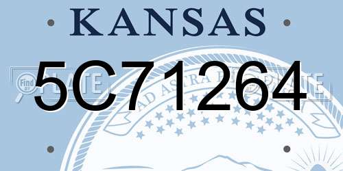 5C71264 Kansas License Plate