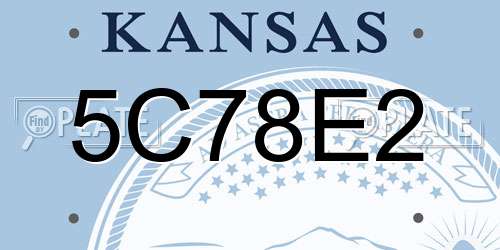 5C78E2 Kansas License Plate