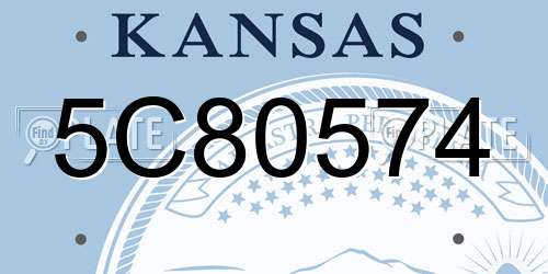 5C80574 Kansas License Plate